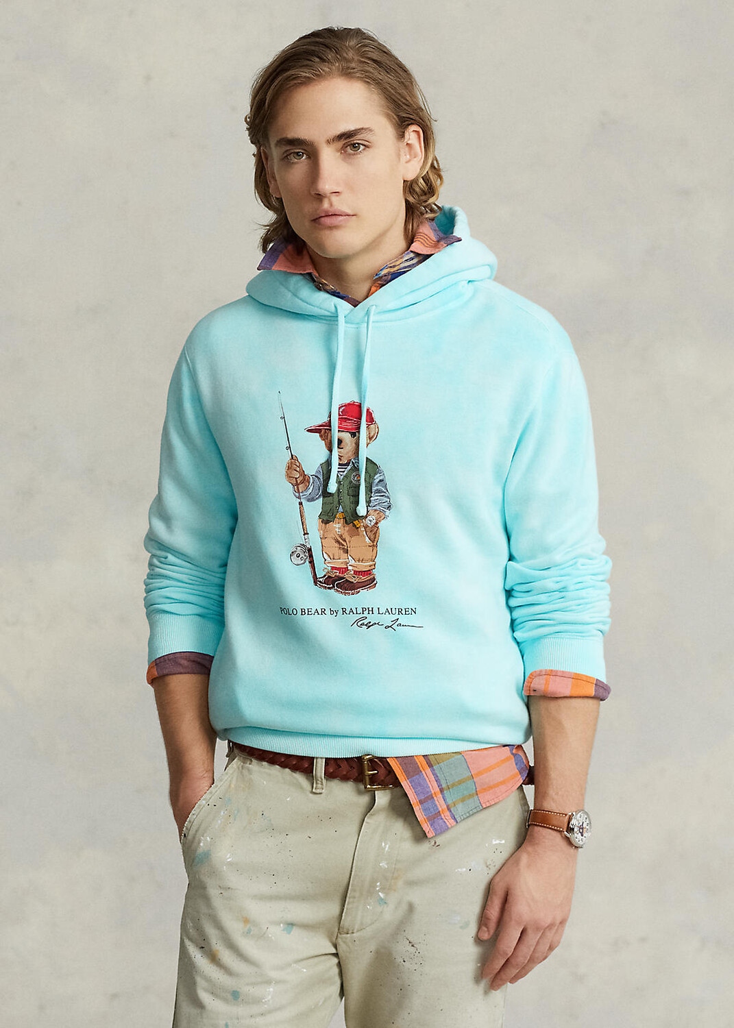 

Худи из флиса с принтом тай-дай Polo Bear Ralph Lauren