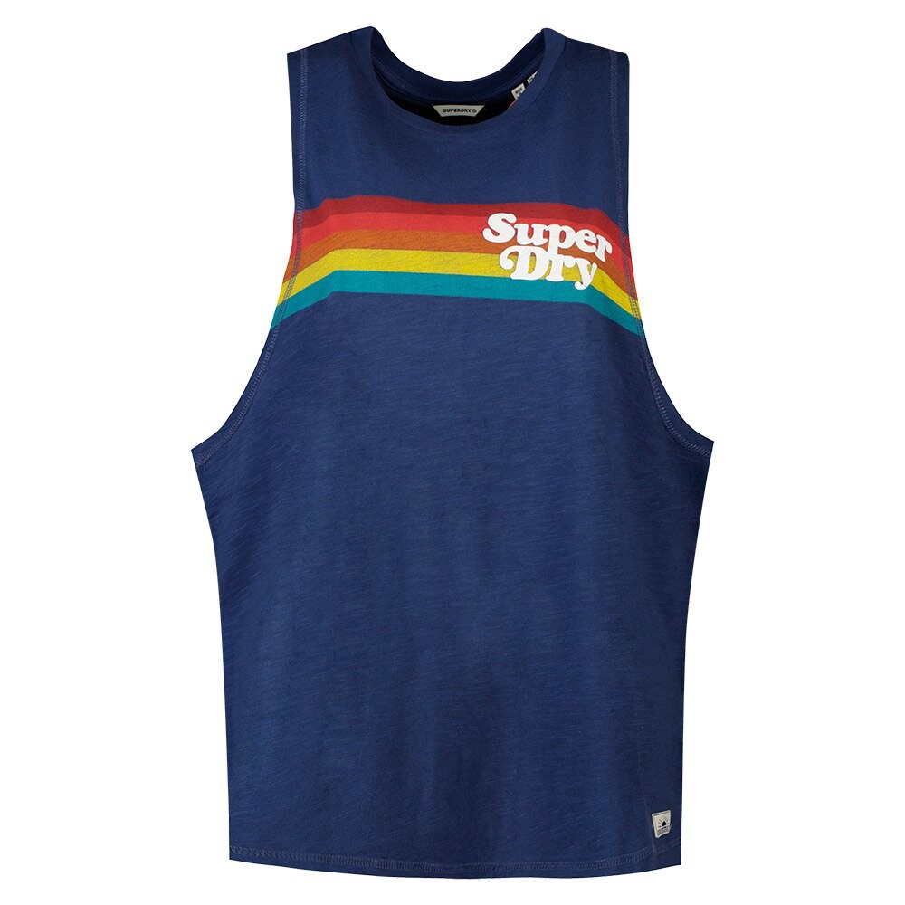 

Футболка без рукавов Superdry Vintage Cali Stripe, синий