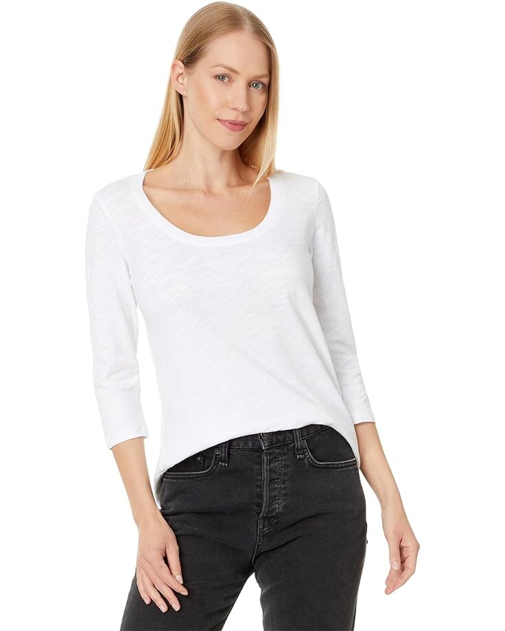 

Футболка Mod-o-doc 3/4 Sleeve Scoopneck, белый
