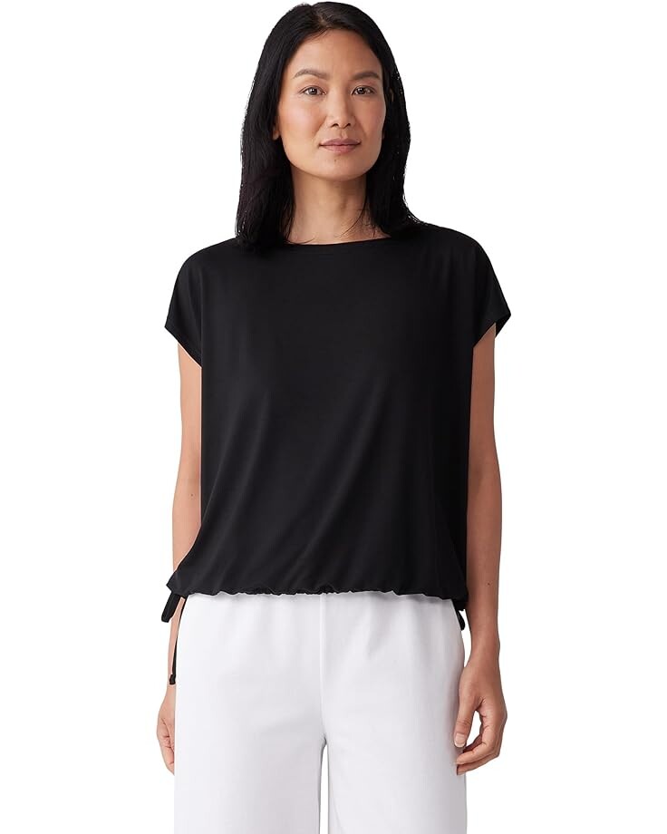 

Топ Eileen Fisher Boxy Top, черный