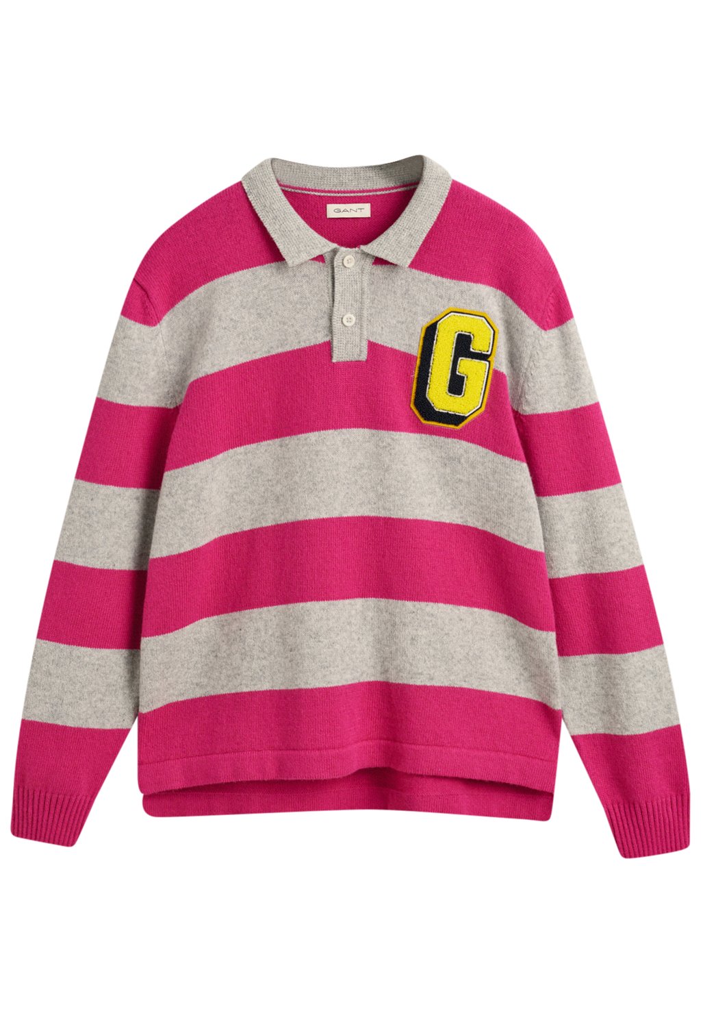 

Polo Striped Rugger GANT, цвет deep fuchsia