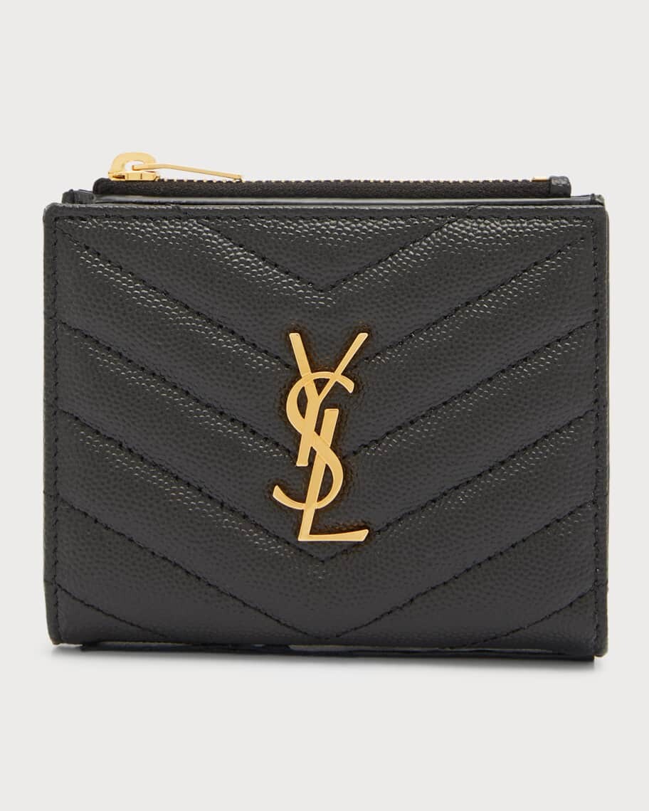 

Стеганый кошелек с монограммой Saint Laurent