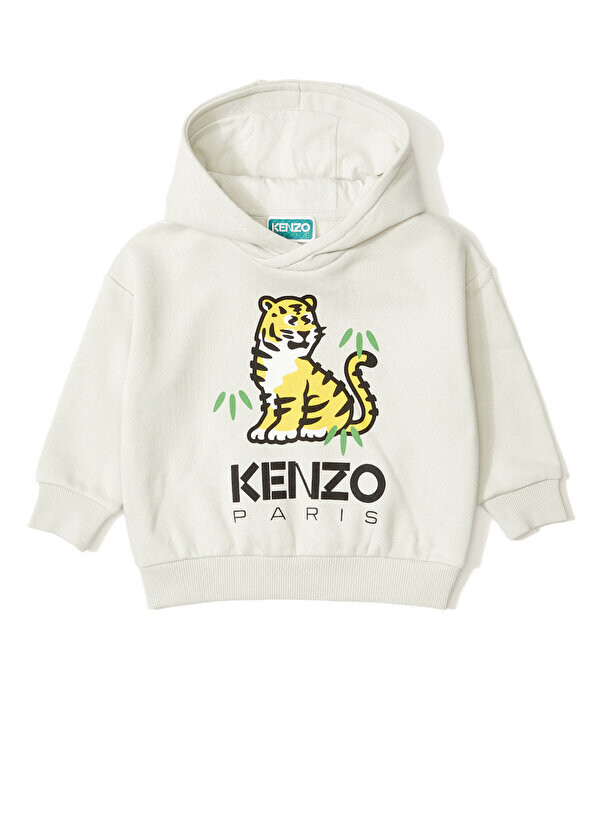 

Белая толстовка с капюшоном для мальчика Kenzo