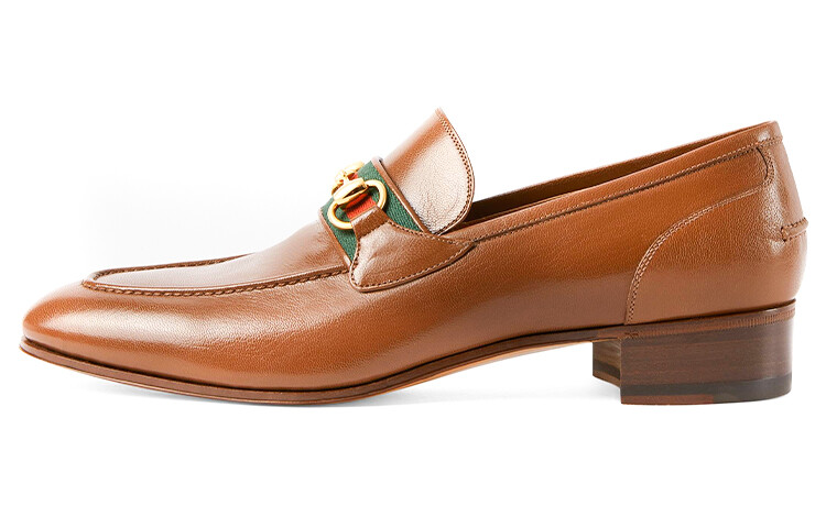 

Лоферы Horsebit Web-Stripe «Коричневые» Gucci