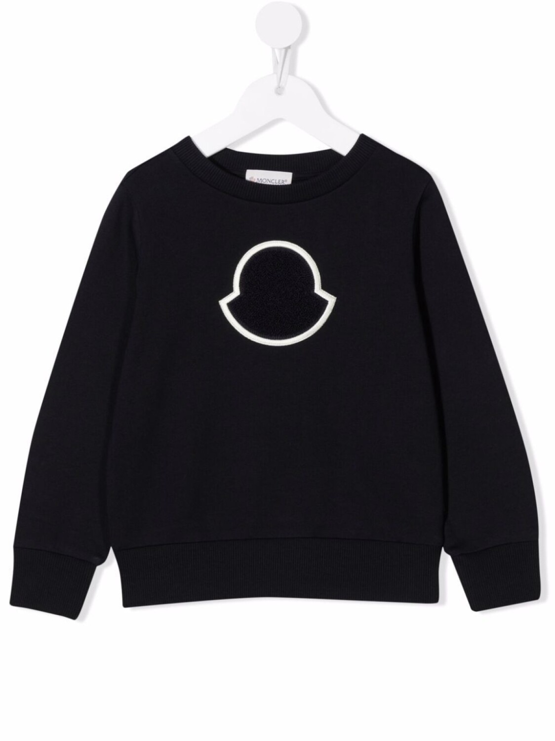 

Moncler Enfant толстовка с нашивкой-логотипом, синий