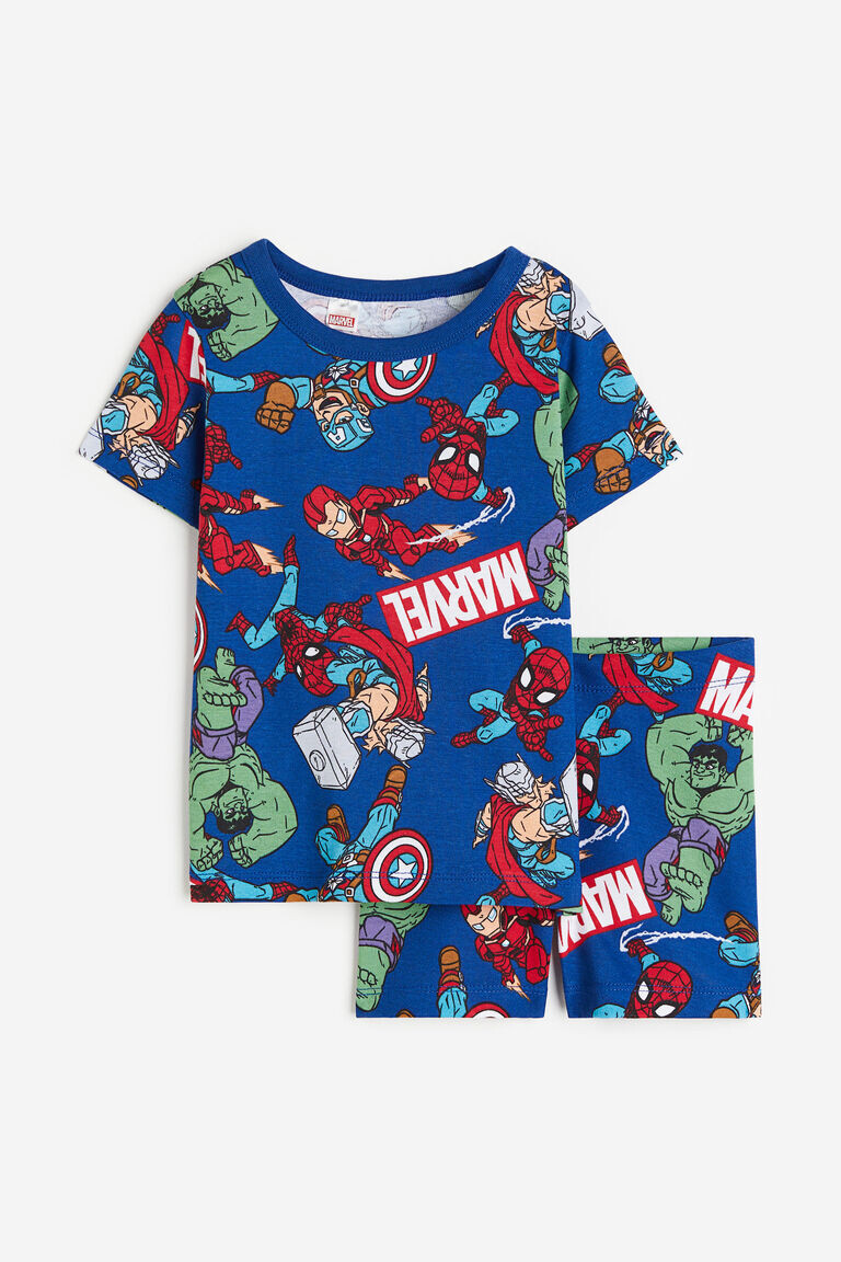 

Хлопковая пижама H&M, синий