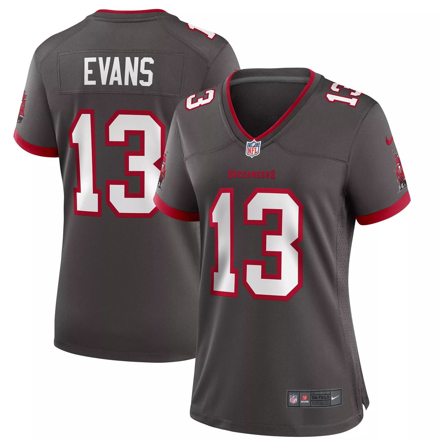 

Женская футболка Nike Mike Evans Pewter Tampa Bay Buccaneers Alternate Game Nike