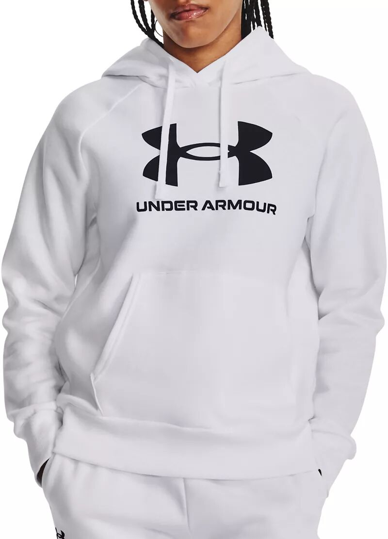 

Женская флисовая толстовка с большим логотипом Under Armour Rival, белый