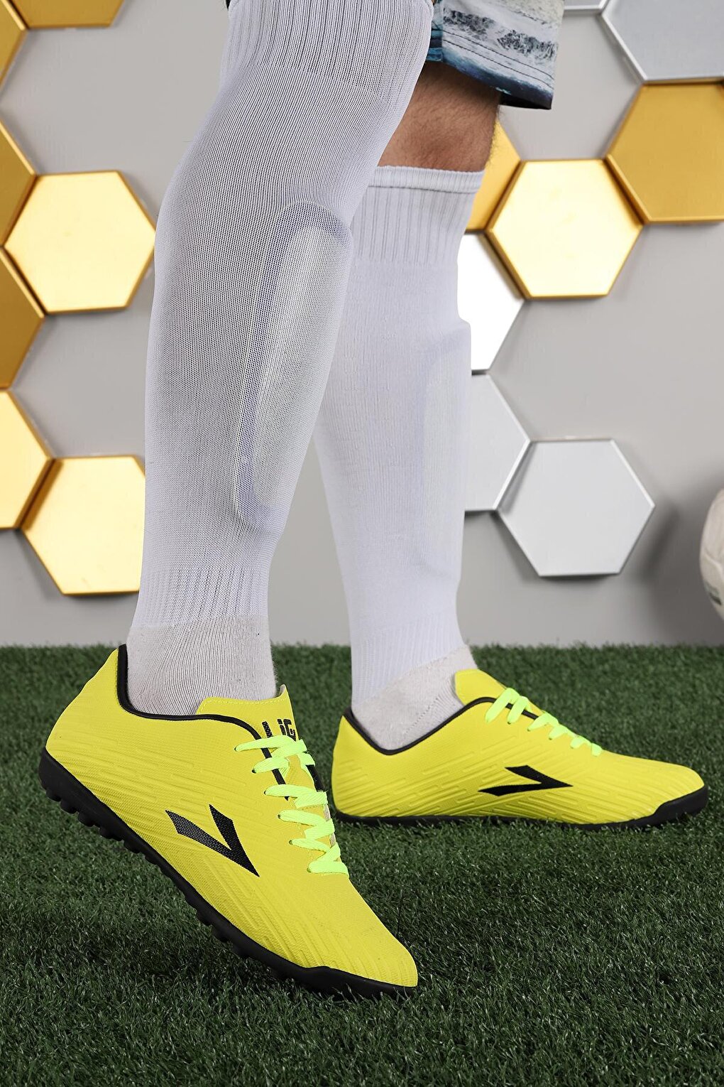 Мужские спортивные футбольные бутсы Aras HM AstroTurf Lig, желто-черный inforce ph3x125 желто черный