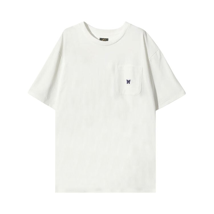 Футболка Needles Short-Sleeve Crew Neck 'White', белый футболка uniqlo u crew neck short sleeve белый