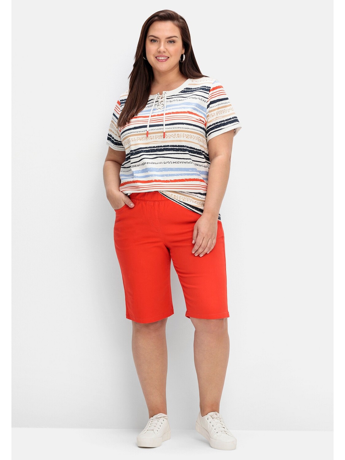 

Шорты sheego Twill Bermudas, красный