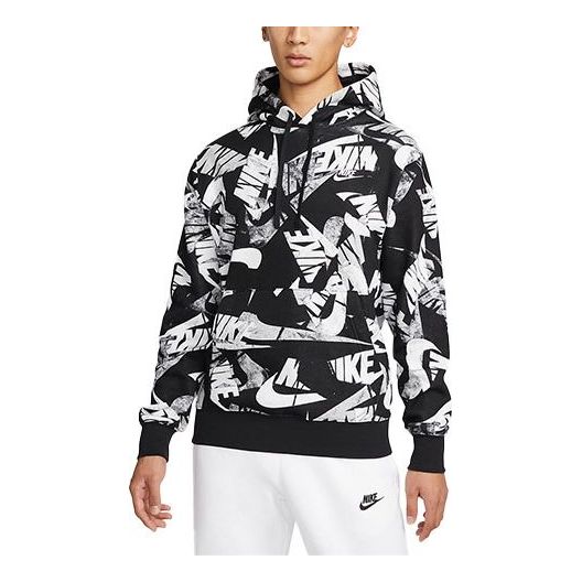 Толстовка Men's Nike Alphabet Logo Full Print Black, мультиколор