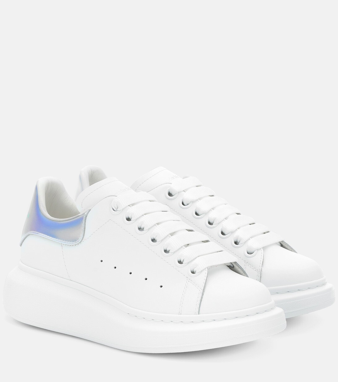 

Кожаные кроссовки на платформе Alexander McQueen, белый