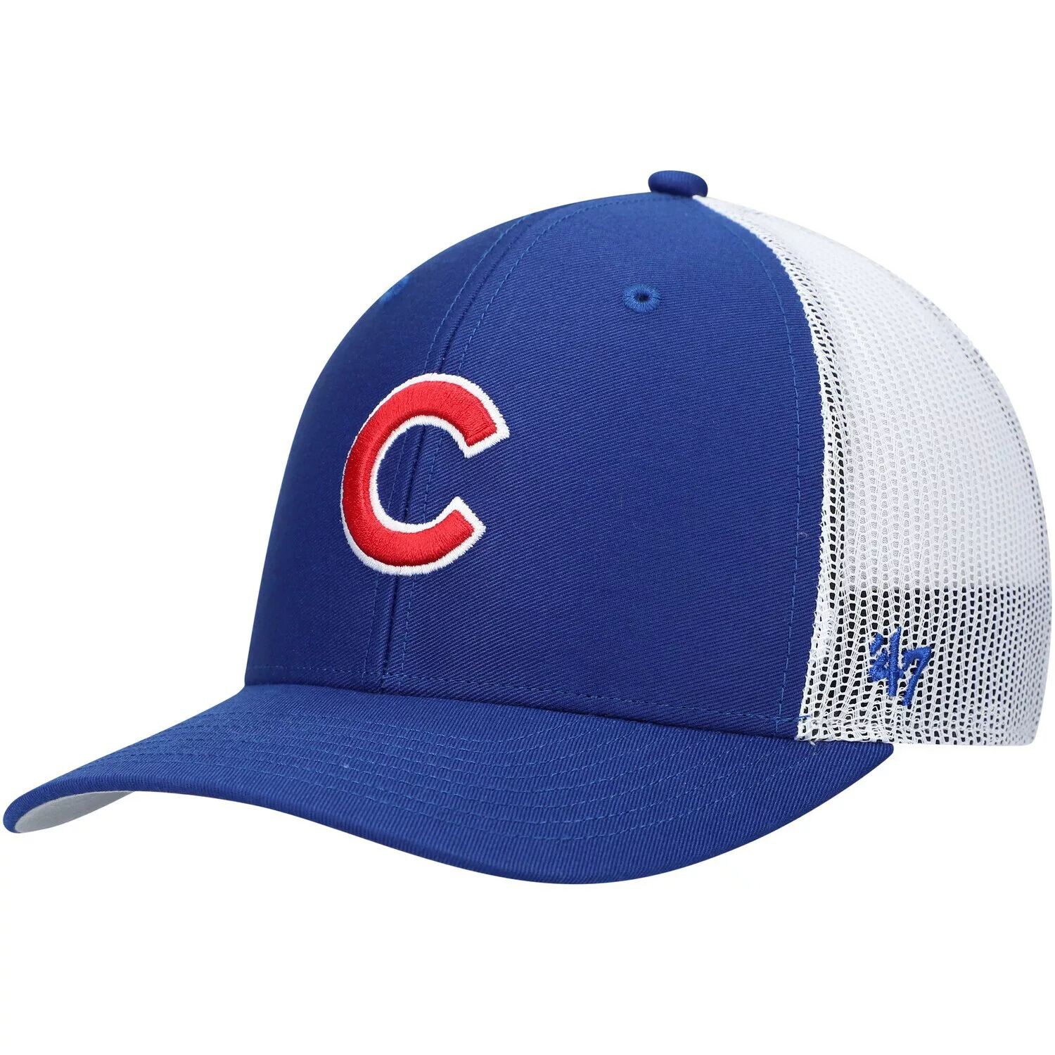 

Мужская кепка Trucker Snapback с логотипом '47 Royal/White Chicago Cubs Primary Logo 47 Brand