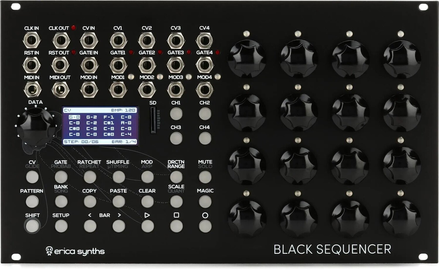 

Erica Synths Black Sequencer Модуль секвенсора Eurorack