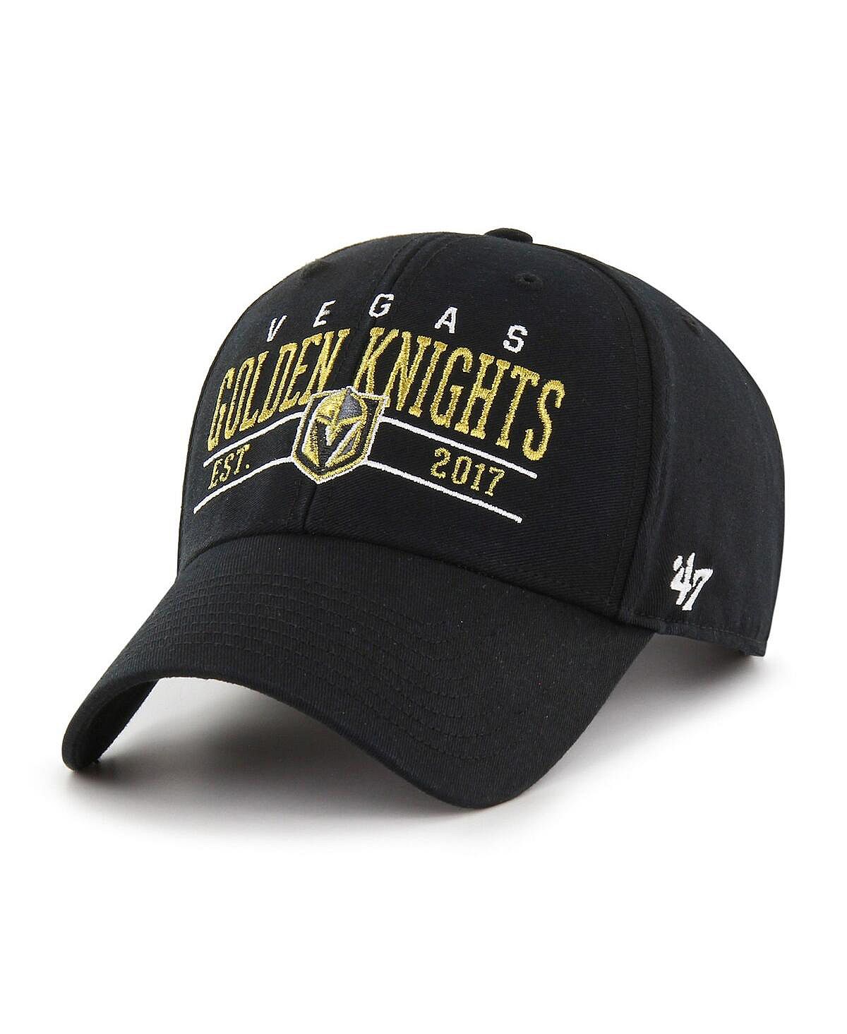 Мужская черная регулируемая кепка Vegas Golden Knights Centerline MVP '47 Brand