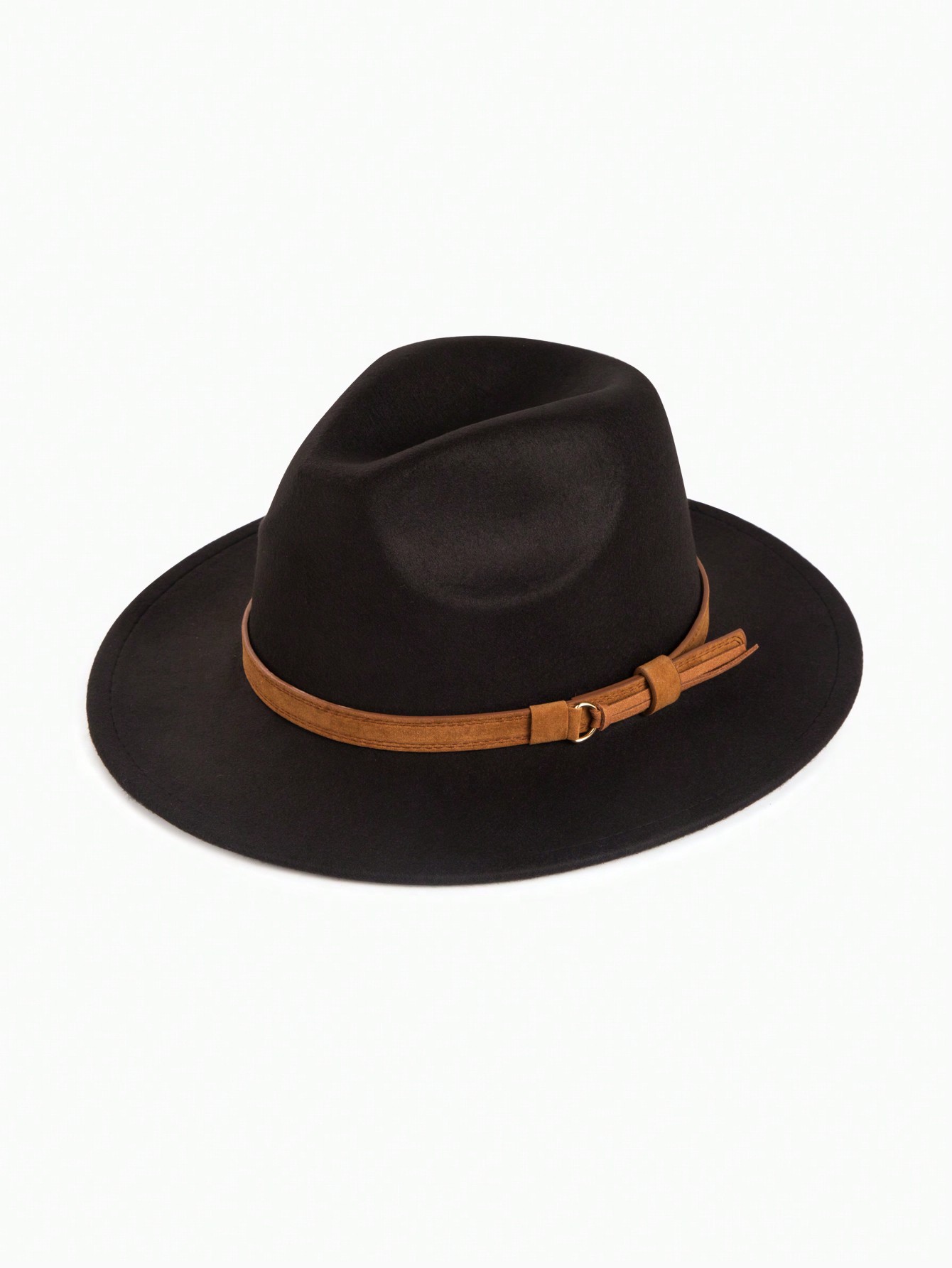 1шт модная джазовая шляпа с украшением на пряжке ремня, черный 40 шт маленькая шляпа декоративная мини шляпа новинка женская модная шляпа мини шляпа декор