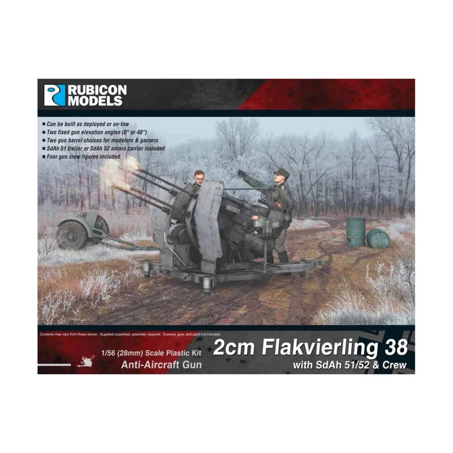 

2cm Flakvierling 38 с SDAh 51/52, World War II - Germany & Axis (28mm)