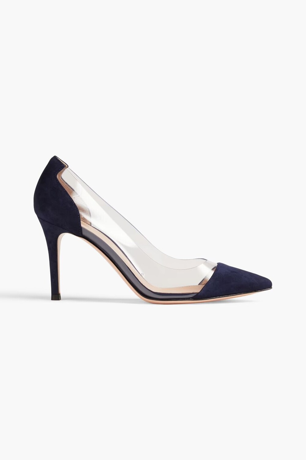 

Туфли Plexi 85 из замши и ПВХ Gianvito Rossi, темно-синий