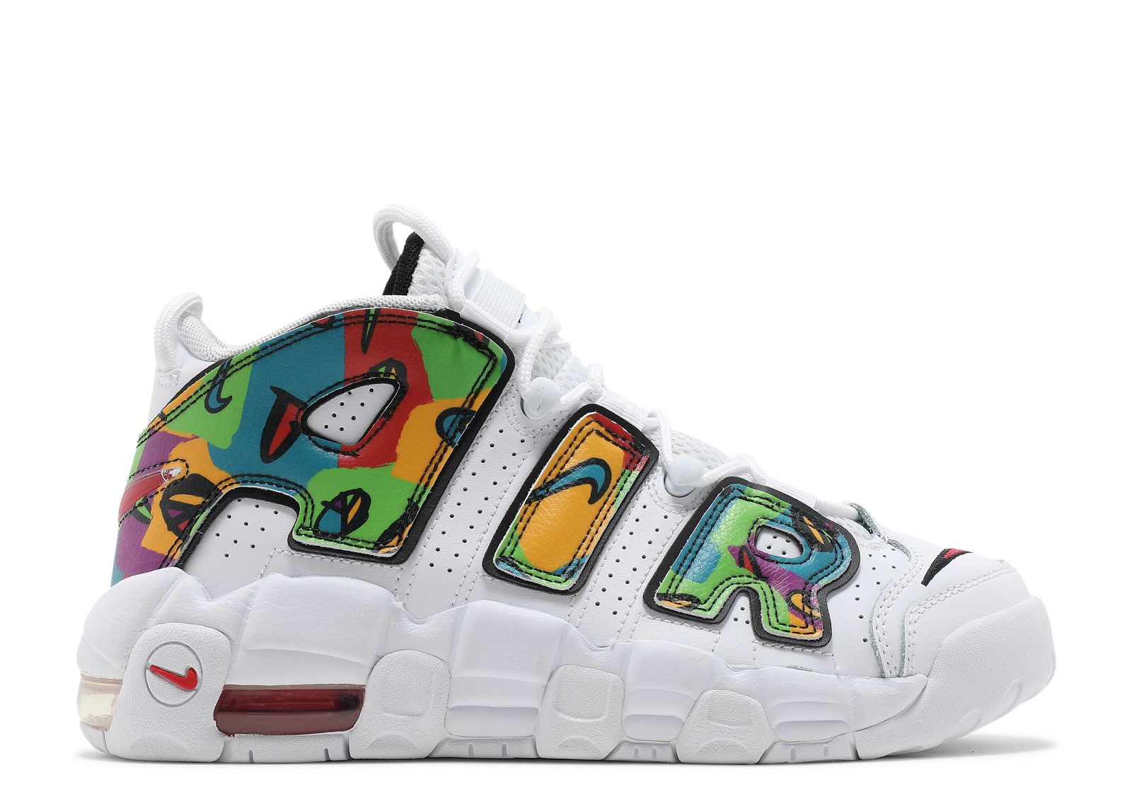 

Кроссовки Nike Air More Uptempo Gs 'Peace, Love, Basketball', белый