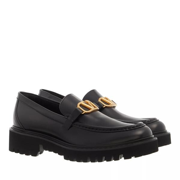 

Лоферы mocassini slippers logo signature Valentino Garavani, черный