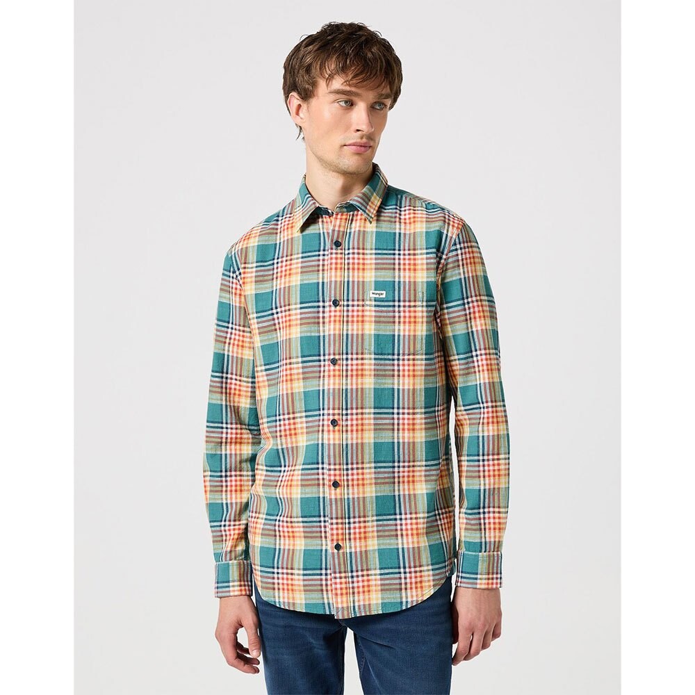 

Рубашка с длинным рукавом Wrangler 112350493 1 Pkt, синий