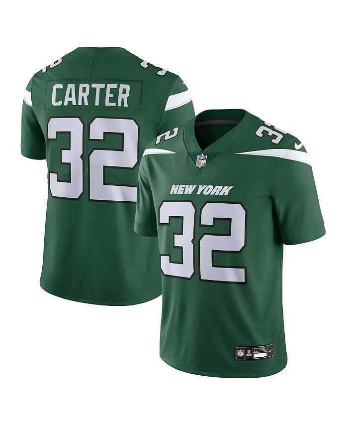 

Мужское джерси Michael Carter Green New York Jets Vapor FUSE Limited Nike, зеленый