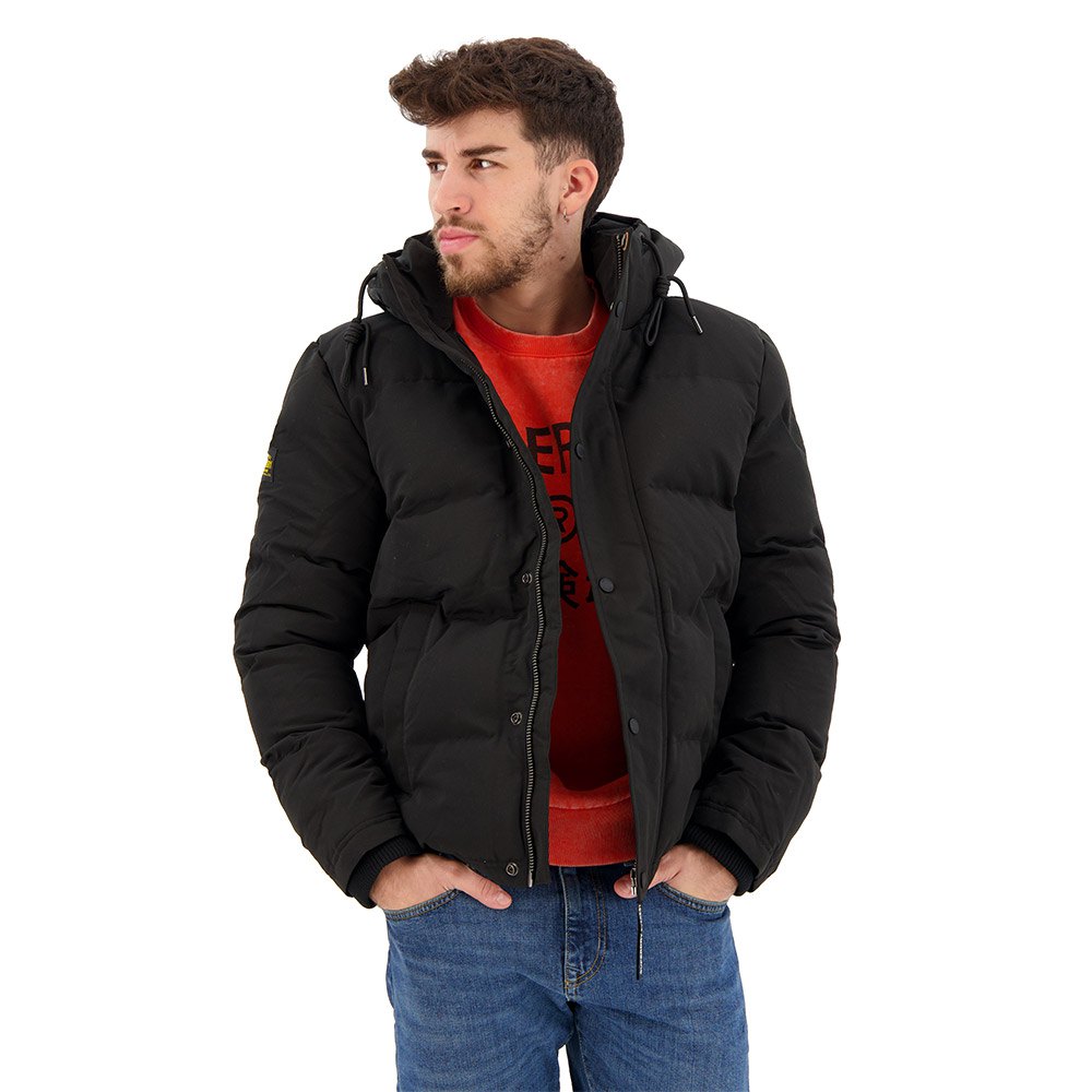 Куртка Superdry Everest Short Puffer, черный куртка pieces jamilla short puffer черный