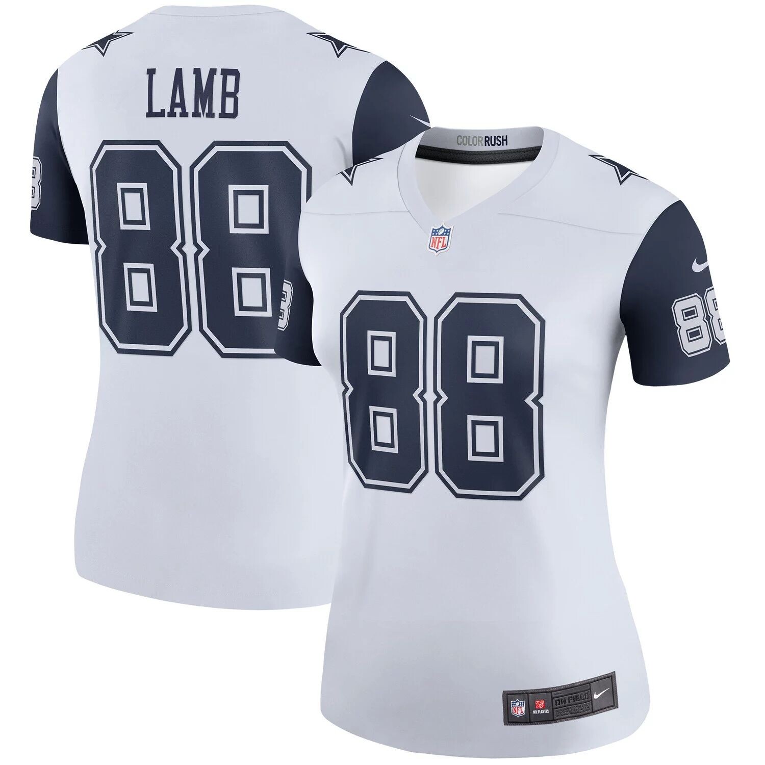 

Женское джерси Nike CeeDee Lamb White Dallas Cowboys 2nd Alternate Legend Nike