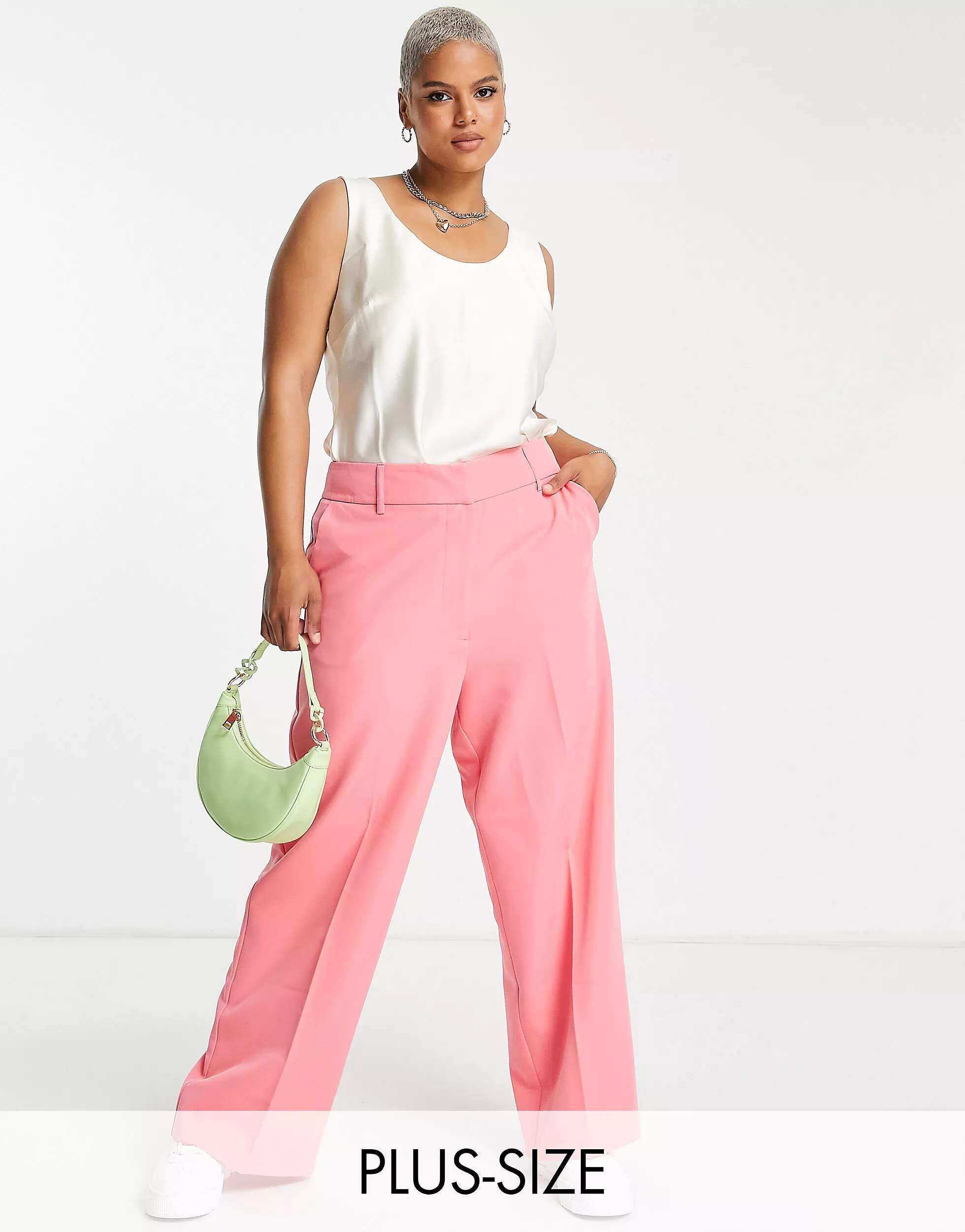 цена Розовые брюки классического кроя New Look Curve New Look