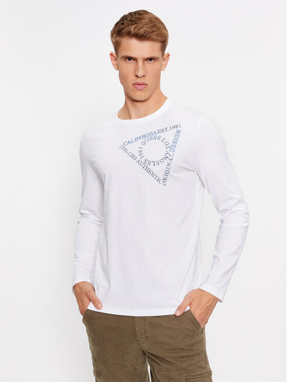 

Облегающий крой с длинными рукавами Guess, белый