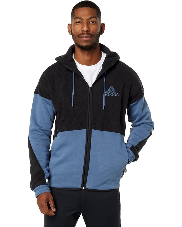 

Куртка adidas Color-Block Sherpafleece Full Zip, черный