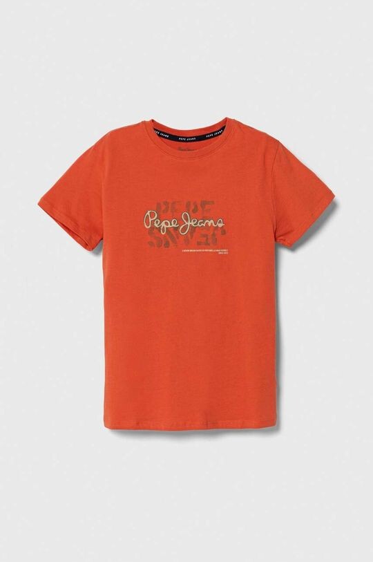 

Детская хлопковая футболка RICHARD Pepe Jeans, оранжевый