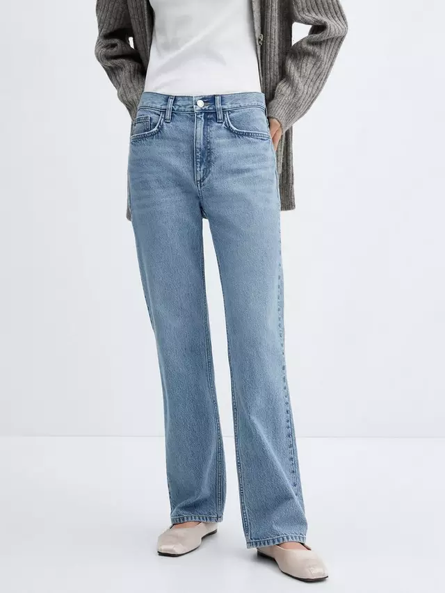 

Джинсы Mango Mango Matilda Cotton Straight Leg, цвет open blue