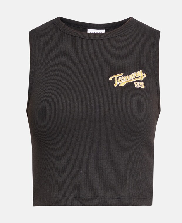 

Укороченный топ Tommy Hilfiger, черный