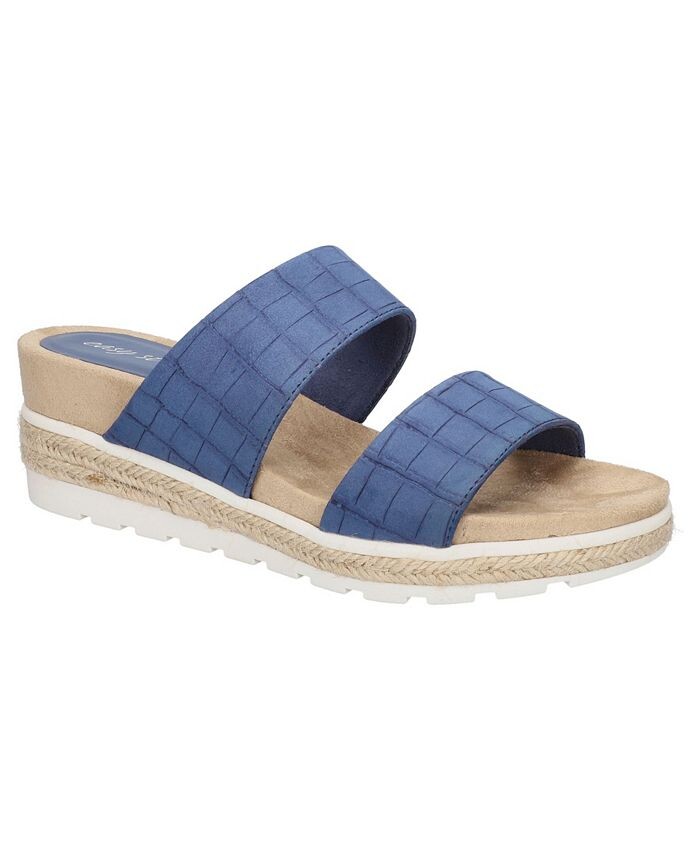 

Женские босоножки Maryann на танкетке Easy Street, цвет Denim Croco