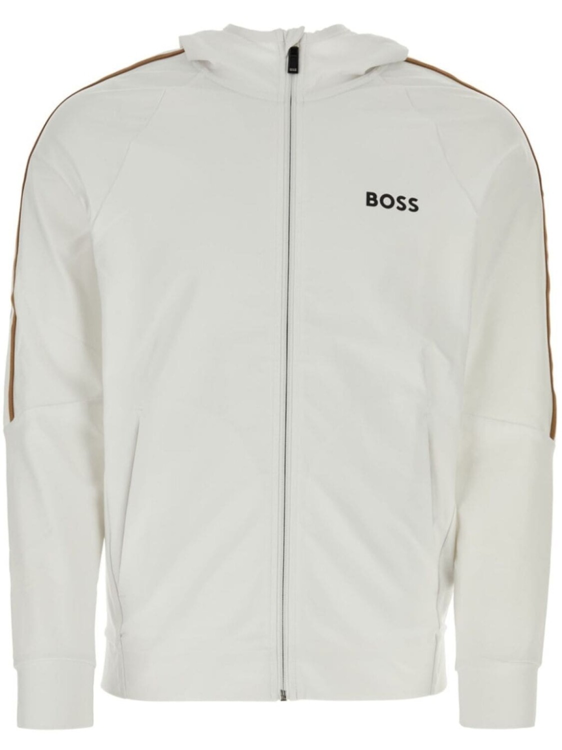 

BOSS куртка с капюшоном и логотипом, белый