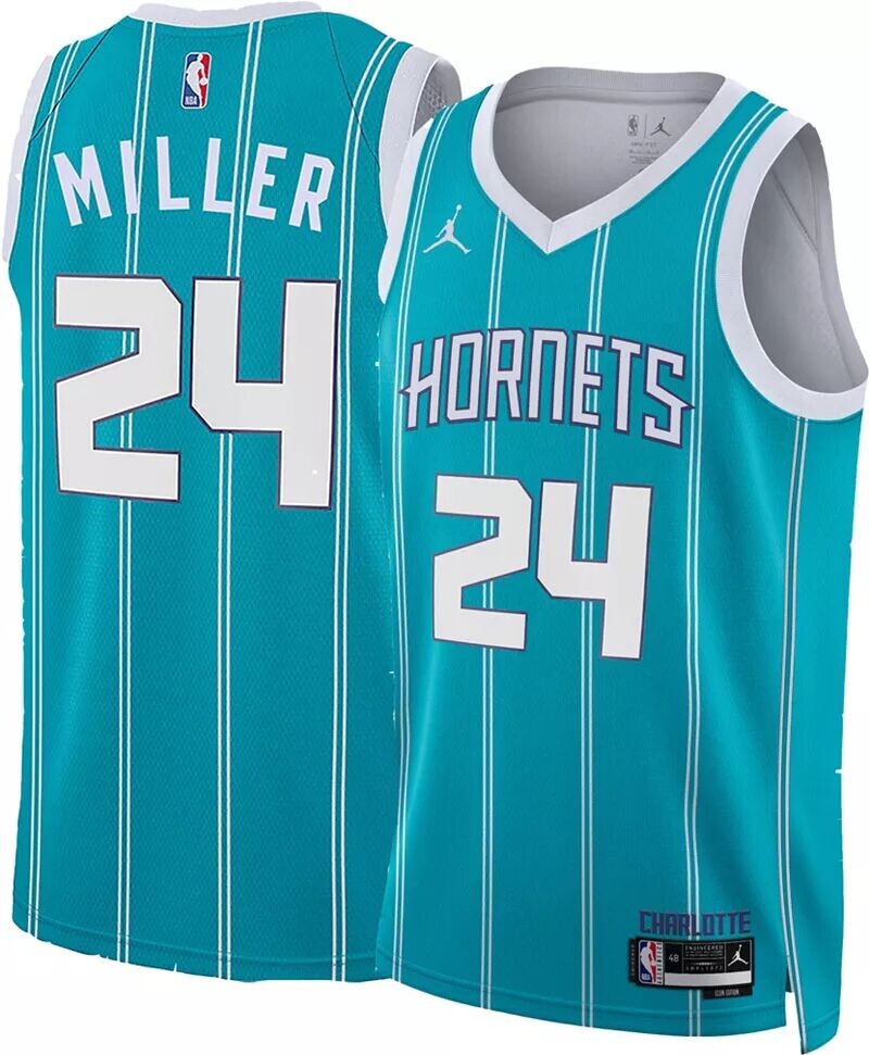

Джерси Nike Adult Charlotte Hornets Brandon Miller № 24, темно-бирюзовый Dri-FIT Icon