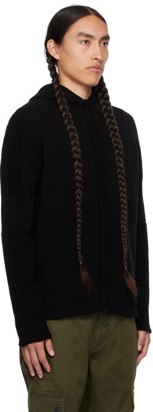 

Черный худи на молнии Stone Island