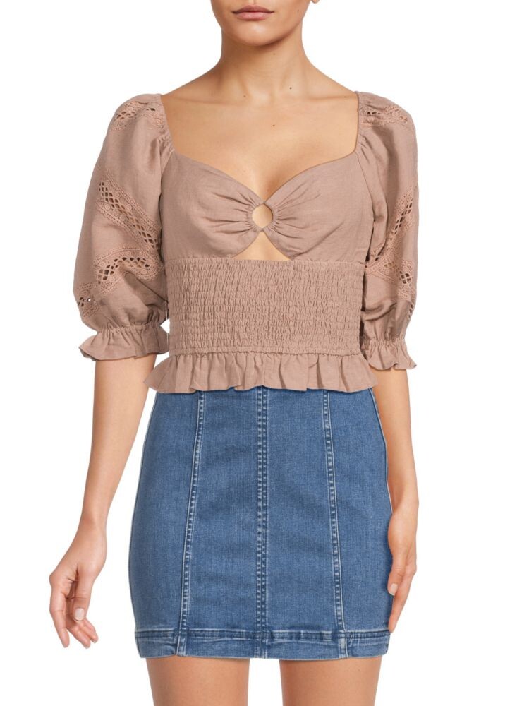 

Укороченный топ Nardene со сборками Cami Nyc, цвет Beachwood