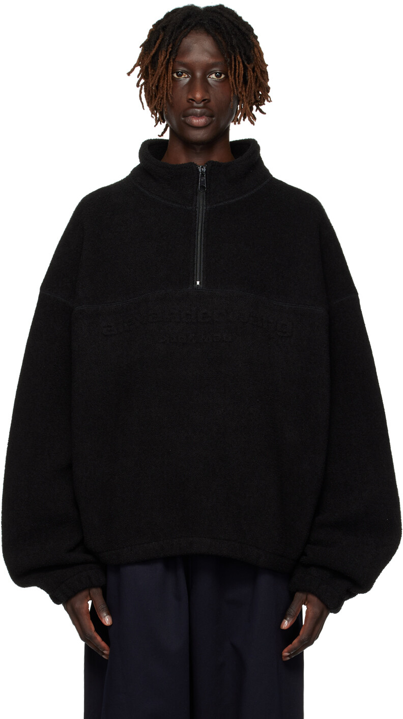 

Alexander Wang Черный свитшот с тиснением