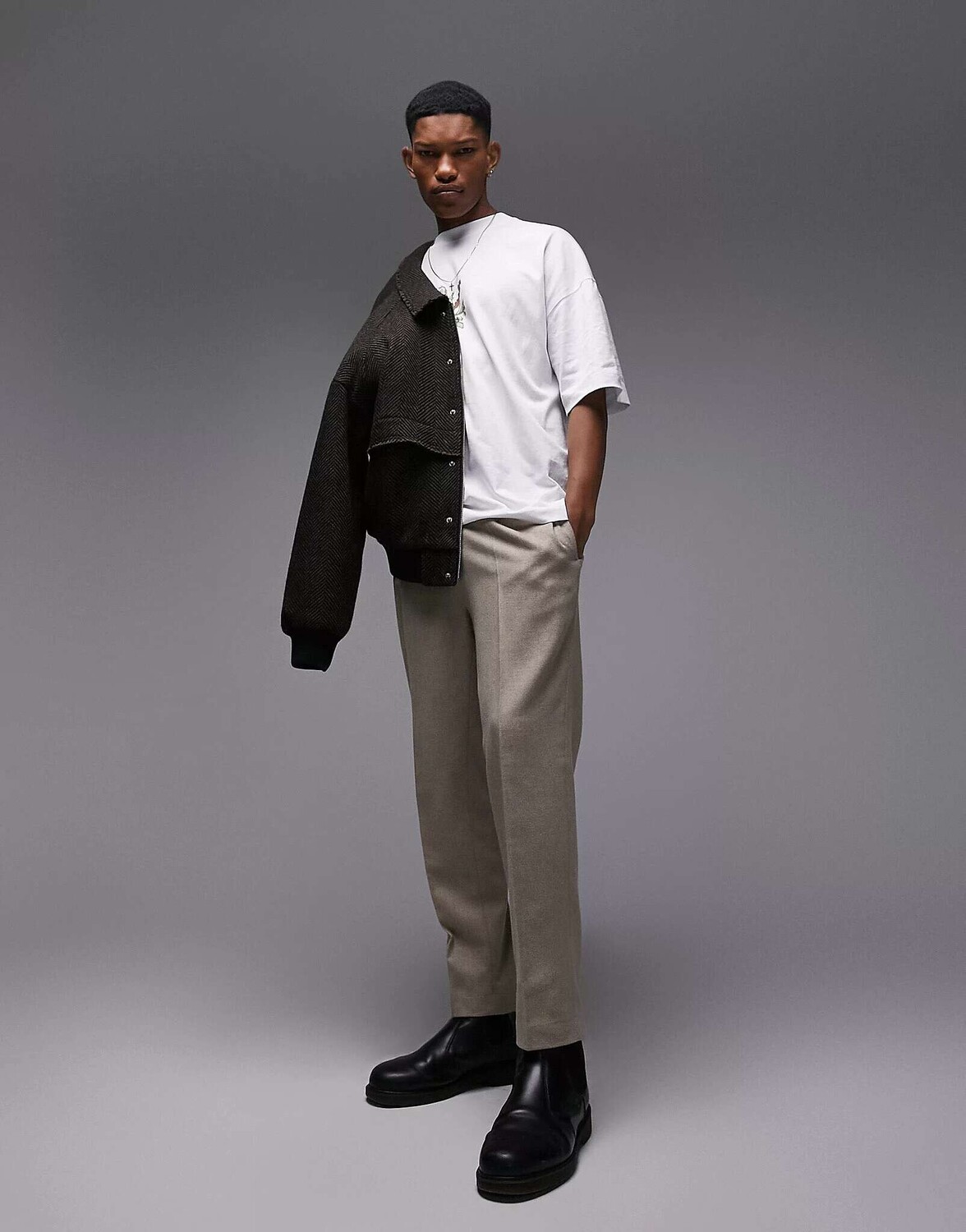 

Зауженные брюки из смесовой шерсти Topman