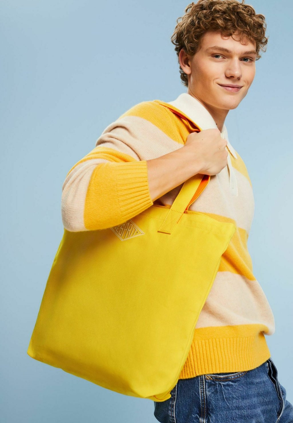 Сумка AUS BAUMWOLLE MIT LOGO Esprit, цвет yellow сумка для покупок aus mit logo esprit оранжевый