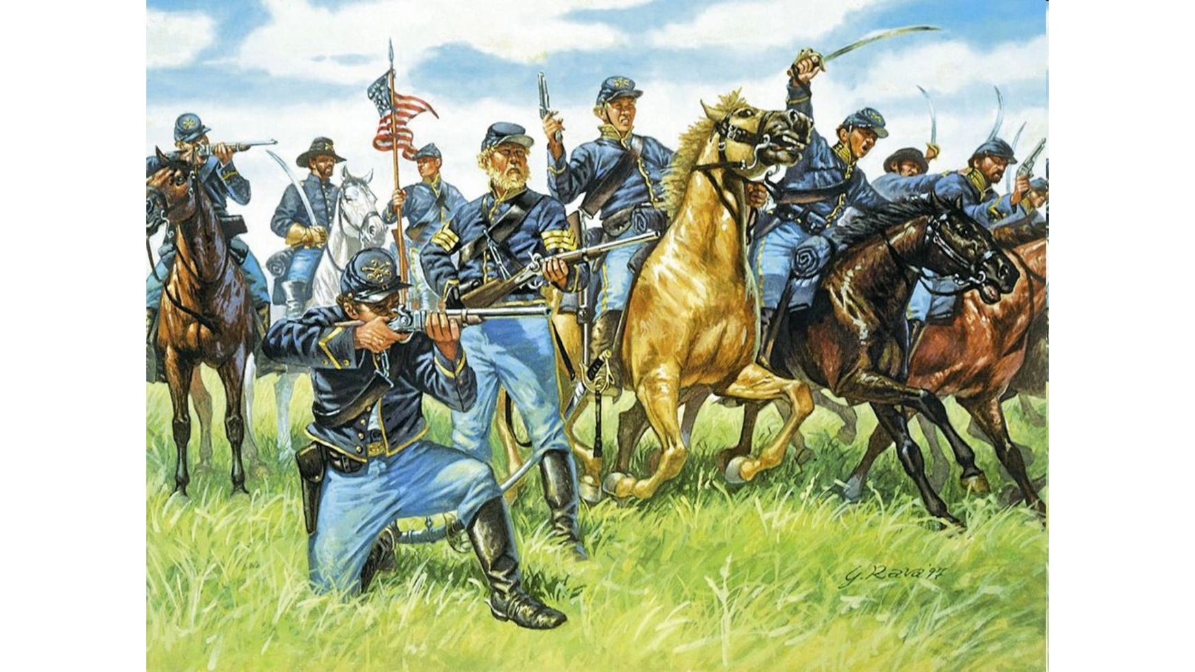 Italeri 1:72 United Cavalry тубус qk s grand cavalry 1x1 коричневый