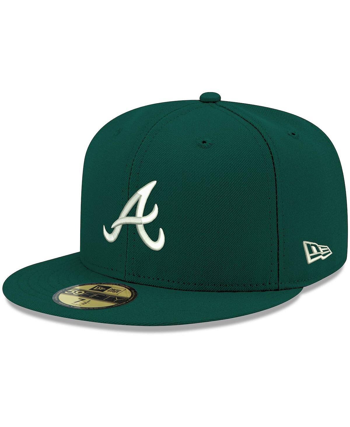 

Мужская зеленая приталенная шляпа Atlanta Braves Logo белая 59FIFTY New Era