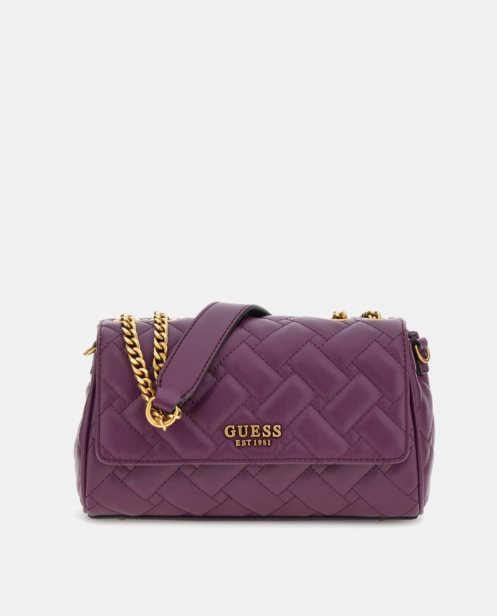 цена Стеганая сумка через плечо Gracelynn фиолетового цвета с логотипом Guess, фиолетовый