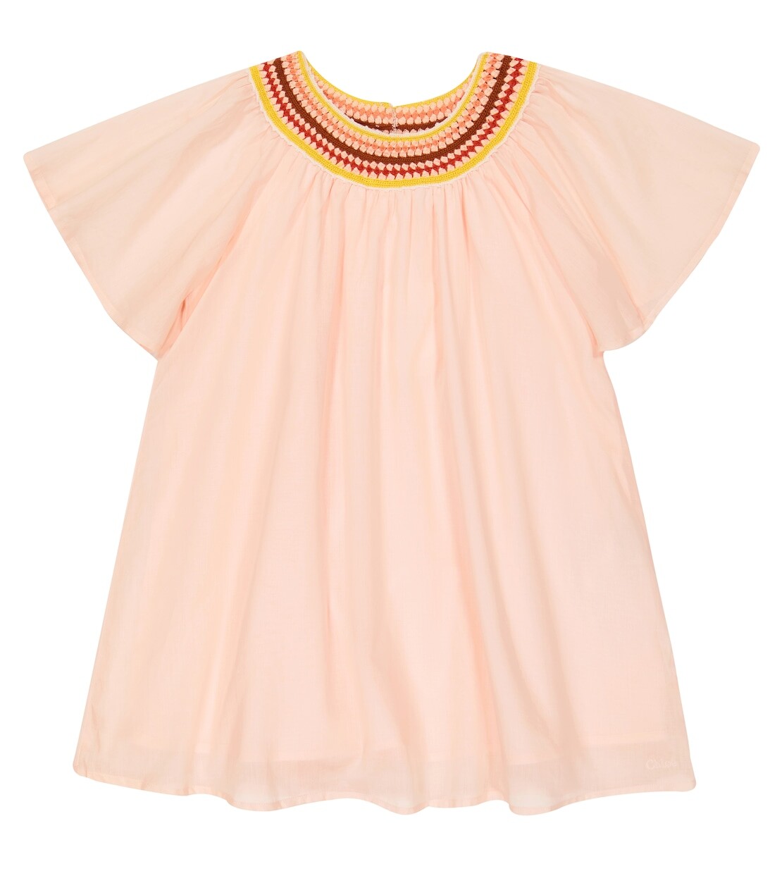 

Хлопковое платье Chloé, розовый