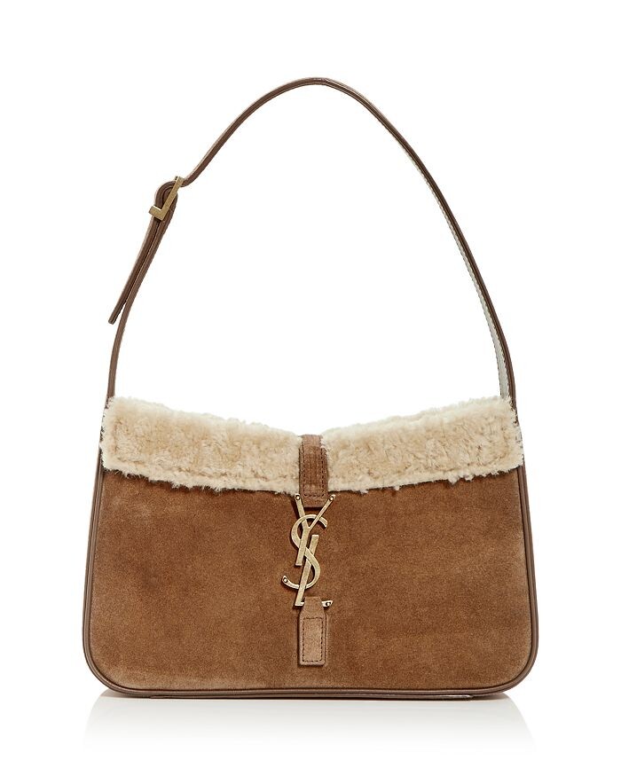 

Сумка Le 5 à 7 Suede & Shearling Hobo Saint Laurent
