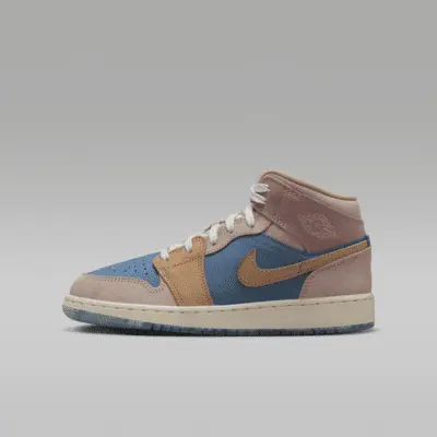

Кроссовки Jordan Air 1 Mid Sneaker School, цвет Aegean Storm/Pink Oxford/Red Stardust/Hemp