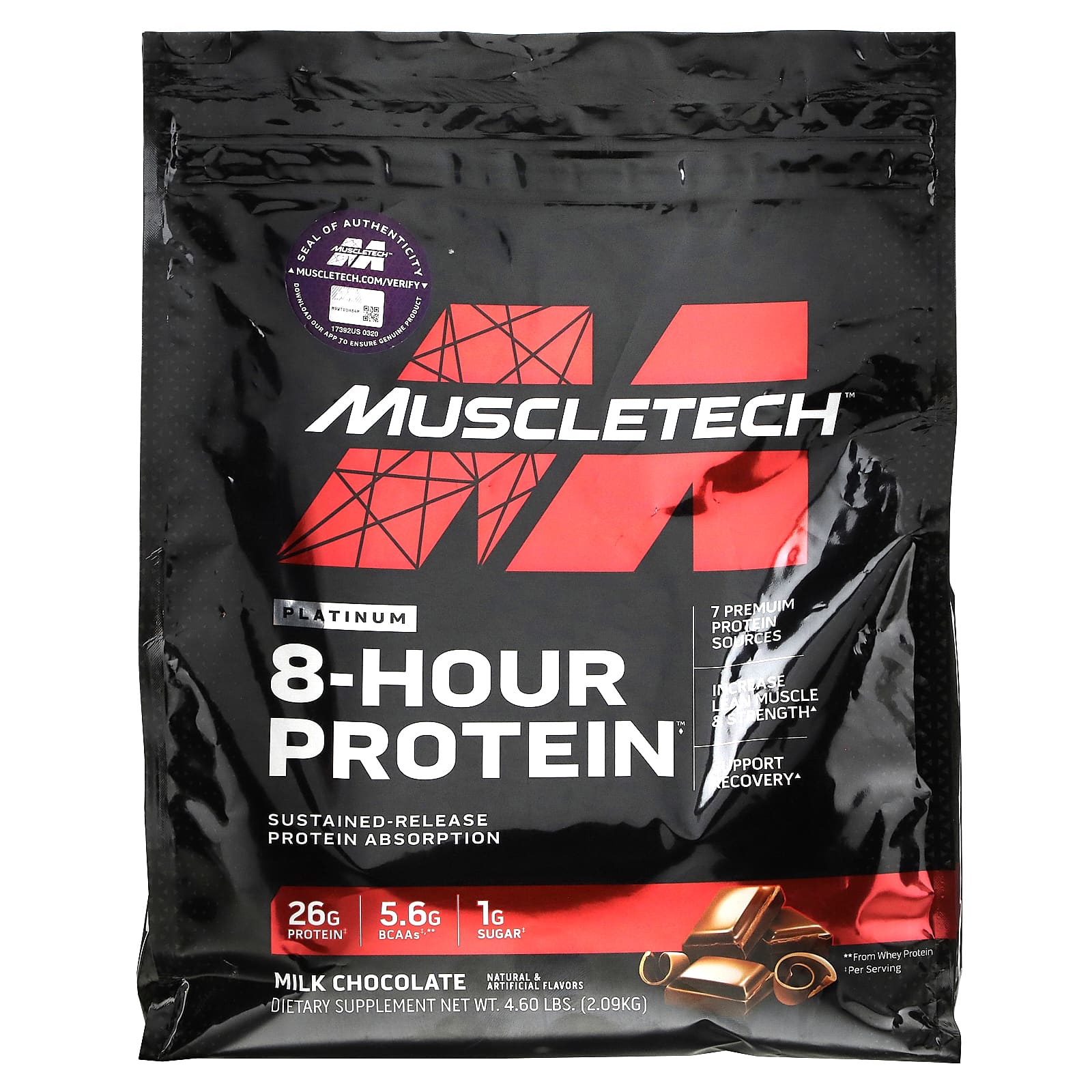 Muscletech Performance Series Phase8 многоступенчатый 8-часовой протеин со вкусом молочного шоколада 2,09 кг (4,60 фунта)